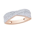 thumbnail image 1 of AFFY White Natural Diamond Wedding Band Ring In 10k Rose Gold (0.5 Cttw), 1 of 1