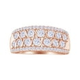 thumbnail image 1 of AFFY White Natural Diamond Wedding Band Ring In 10k Rose Gold (1 Cttw), 1 of 1