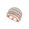 thumbnail image 1 of AFFY White Natural Diamond Wedding Band Ring In 10k Rose Gold (2 Cttw), 1 of 1