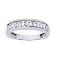 thumbnail image 1 of AFFY White Natural Diamond Wedding Band Ring In 10k White Gold (0.17 Cttw), 1 of 1