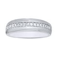 thumbnail image 1 of AFFY White Natural Diamond Wedding Band Ring In 10k White Gold (0.2 Cttw), 1 of 1