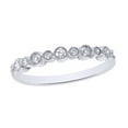thumbnail image 1 of AFFY White Natural Diamond Wedding Band Ring In 10k White Gold (0.25 Cttw), 1 of 1