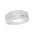 thumbnail image 1 of AFFY White Natural Diamond Wedding Band Ring In 10k White Gold (0.5 Cttw), 1 of 1