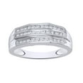 thumbnail image 1 of AFFY White Natural Diamond Wedding Band Ring In 10k White Gold (1 Cttw), 1 of 1