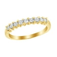 thumbnail image 1 of AFFY White Natural Diamond Wedding Band Ring In 10k Yellow Gold (0.1 Cttw), 1 of 1