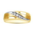 thumbnail image 1 of AFFY White Natural Diamond Wedding Band Ring In 10k Yellow Gold (0.16 Cttw), 1 of 1