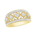 thumbnail image 1 of AFFY White Natural Diamond Wedding Band Ring In 10k Yellow Gold (0.2 Cttw), 1 of 1