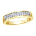 thumbnail image 1 of AFFY White Natural Diamond Wedding Band Ring In 10k Yellow Gold (0.25 Cttw), 1 of 1