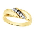thumbnail image 1 of AFFY White Natural Diamond Wedding Band Ring In 10k Yellow Gold (0.25 Cttw), 1 of 1