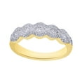 thumbnail image 1 of AFFY White Natural Diamond Wedding Band Ring In 10k Yellow Gold (0.5 Cttw), 1 of 1
