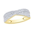 thumbnail image 1 of AFFY White Natural Diamond Wedding Band Ring In 10k Yellow Gold (0.5 Cttw), 1 of 1