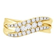 thumbnail image 1 of AFFY White Natural Diamond Wedding Band Ring In 10k Yellow Gold (0.5 Cttw), 1 of 1