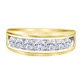 thumbnail image 1 of AFFY White Natural Diamond Wedding Band Ring In 10k Yellow Gold (0.75 Cttw), 1 of 1