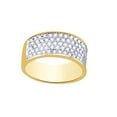 thumbnail image 1 of AFFY White Natural Diamond Wedding Band Ring In 10k Yellow Gold (1 Cttw), 1 of 1
