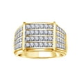 thumbnail image 1 of AFFY White Natural Diamond Wedding Band Ring In 10k Yellow Gold (1 Cttw), 1 of 1
