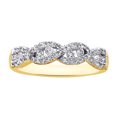 thumbnail image 1 of AFFY White Natural Diamond Wedding Band Ring In 10k Yellow Gold, 1 of 1