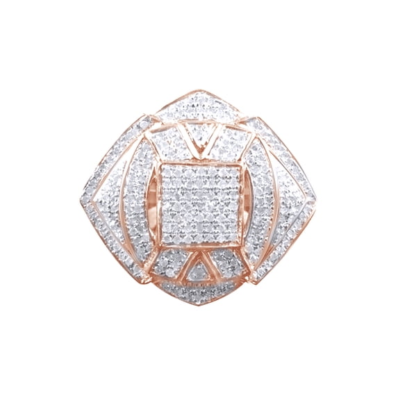 AFFY White Natural Diamond Wedding Ring In 10k Rose Gold (1 Cttw)