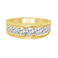 thumbnail image 1 of AFFY White Natural Diamond Wedding Ring In 10k Yellow Gold (1 Cttw), 1 of 1