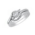 thumbnail image 1 of AFFY White Natural Diamond Wedding Ring Set In 10k White Gold (0.5 Cttw), 1 of 1