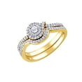thumbnail image 1 of AFFY White Natural Diamond Wedding Ring Set In 10k Yellow Gold (0.33 Cttw), 1 of 1