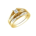 thumbnail image 1 of AFFY White Natural Diamond Wedding Ring Set In 10k Yellow Gold (0.5 Cttw), 1 of 1