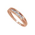 thumbnail image 1 of AFFY White Natural Diamond Wedding Ring for women's in 10k Rose Gold (1/7 Cttw) By, 1 of 1