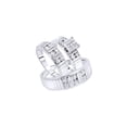 thumbnail image 1 of AFFY White Natural Diamond Wedding Trio Ring Set In 10k White Gold (1.33 Cttw), 1 of 1