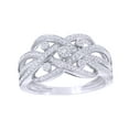 thumbnail image 1 of AFFY White Natural Diamond Woven Ring in 10k White Gold, 1 of 1