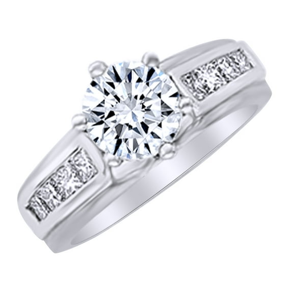 AFFY White Natural Diamond Wrap Enhancer Ring in 14k White Gold (0.5 Cttw) Ring Size : 11