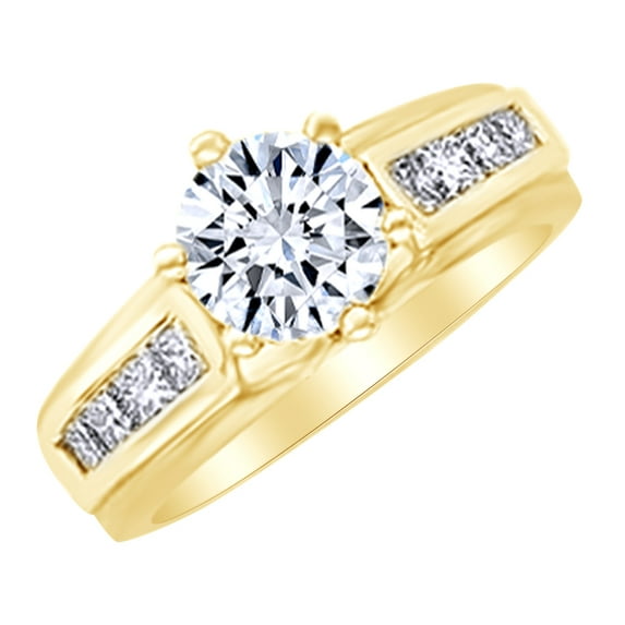 AFFY White Natural Diamond Wrap Enhancer Ring in 14k Yellow Gold (0.5 Cttw) Ring Size : 6