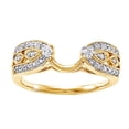 thumbnail image 1 of AFFY White Natural Diamond Wrap Enhancer Solitaire Ring In 10k Yellow Gold (0.25 Cttw), 1 of 1