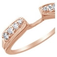 thumbnail image 1 of AFFY White Natural Diamond Wrap Style Enhancer Ring in 14k Rose Gold Ring Size : 7.5, 1 of 1