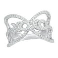 thumbnail image 1 of AFFY White Natural Diamond XOXO Open Ring in 10k White Gold, 1 of 1