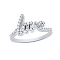 thumbnail image 1 of AFFY White Natural Diamond "love" Ring in 10k White Gold, 1 of 1