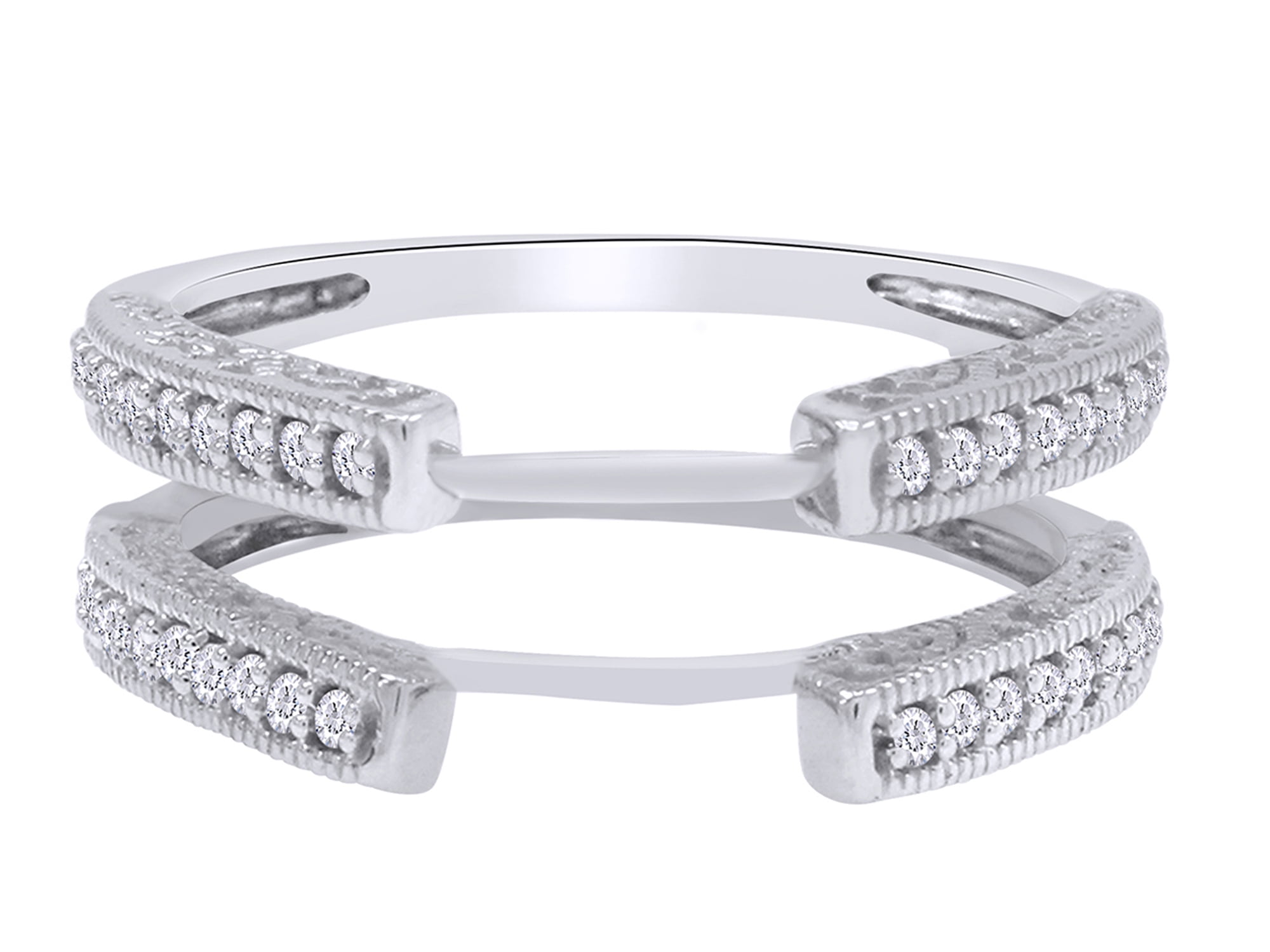 5/8ct Diamond Ring Guard Enhancer 14K White Gold