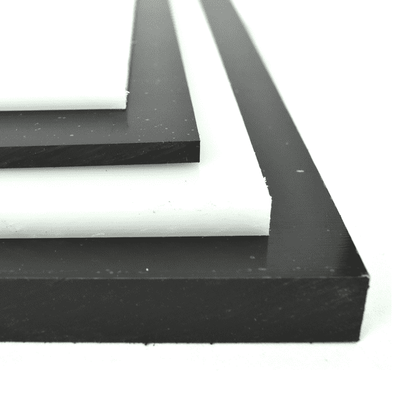 White (Natural) Polypropylene Copolymer (PPC) Plastic Sheet 1/4" x 6" x 6"