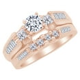 thumbnail image 1 of AFFY White Natural diamond Semi Mount Engagement Ring in 14k Rose Gold (0.5 Cttw) Ring Size : 5, 1 of 1