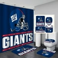 thumbnail image 1 of White Navy Blue American Football Shower Curtain Set Modern Texas Star Rugby Athlete Helmet Sports Bathroom Set Non-Slip Mat Rug, 1 of 6