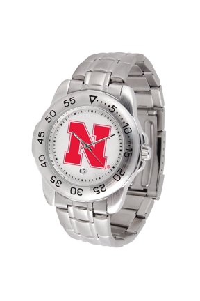 White Nebraska Huskers Sport Steel Watch