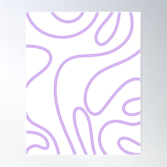 White Negative Space Design Poster Wall Art, Modern Wall Decor For Living Room Bedroom, 8x12 UNFRAMED