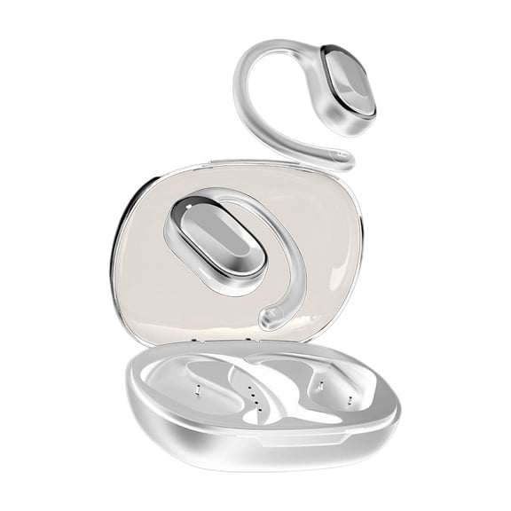 White New Wireless Open-Ear Air Conduction Sports Headphones, Bt 5.4 With 5-Hour Battery And Noise Canceling, Secure Fit For Active Lifestyles