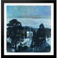 thumbnail image 1 of White Night 28x30 Large Black Wood Framed Print Art by Edvard Munch, 1 of 2
