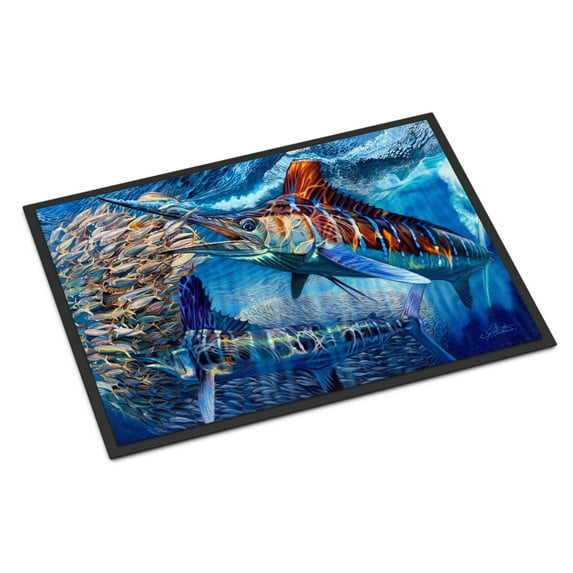 White Night White Marlin Doormat 18x27