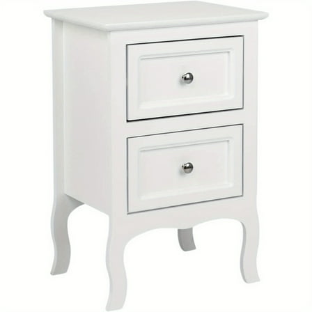 White Nightstand, 1/2pcs Farmhouse End Side Table Bedside Nightstands Chest with Drawers Small Night Stand with 2/3 Drawer And Solid Wood Legs for Bedroom, Living Room