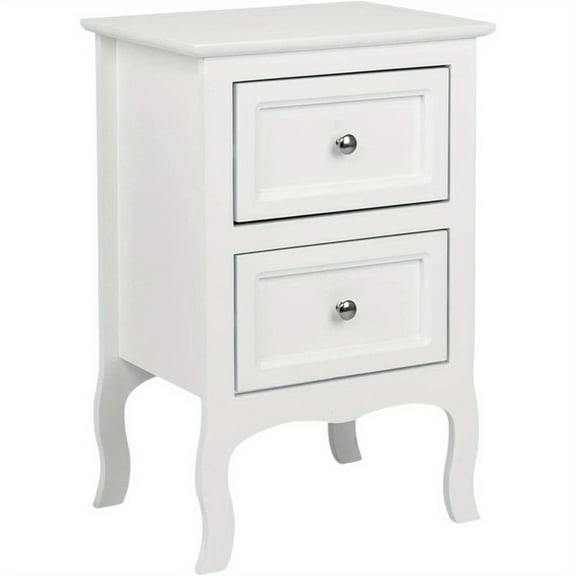 White Nightstand, 1/2pcs Farmhouse End Side Table Bedside Nightstands Chest with Drawers Small Night Stand with 2/3 Drawer And Solid Wood Legs for Bedroom, Living Room