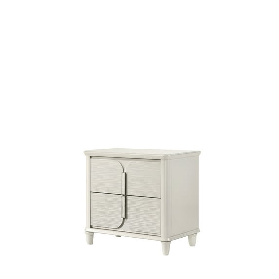 White Nightstand For Bedroom - 21 In. Package Width With Practical Design 4" Floor Benefit
