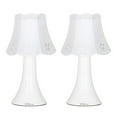 thumbnail image 1 of White Nightstand Lamps - Modern Table Lamp Set of 2 with Acrylic Body, 11" High, 1 of 5