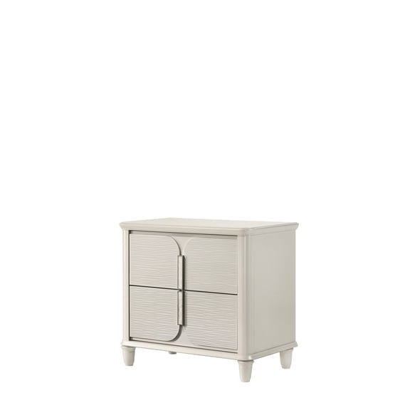 White Nightstand With Construction - Spacious Drawer Space Bedroom Side Table 21 In. Package Width Details