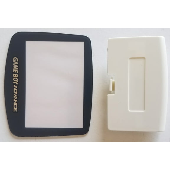 White Nintendo Game Boy Advance (GBA) Replacement Battery Cover Lid + Screen