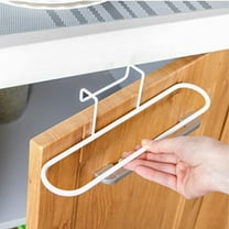 Shower Door Hooks,No Hole Punch Towel Rack,Kitchen Cabinet Door Back Wipe Rack,Creative Bathroom Hanging Shelf,White